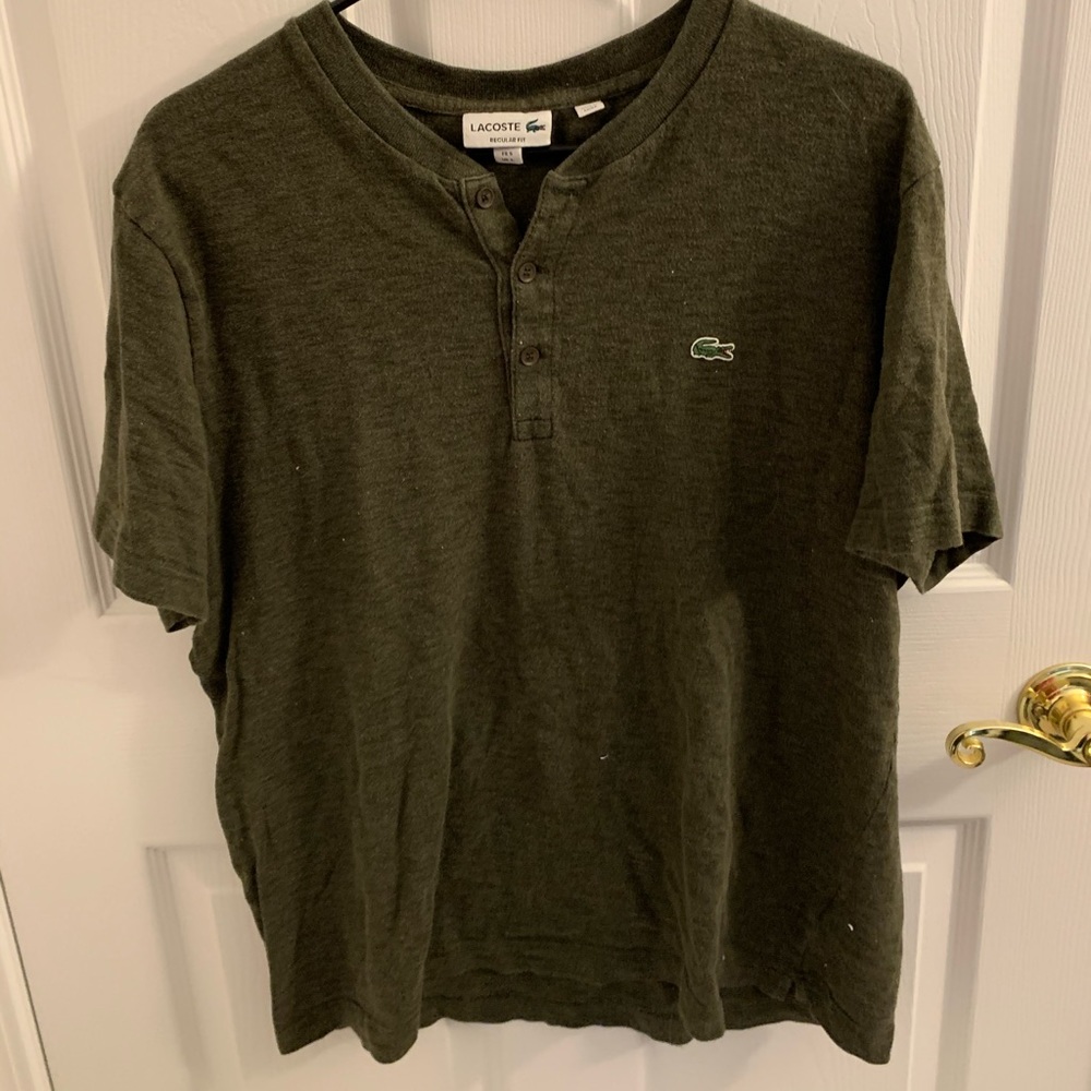 Lacoste quarter button shirt Large